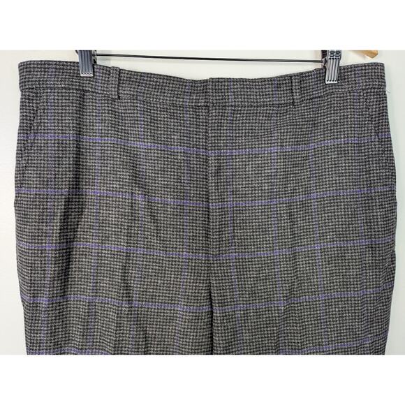 Lauren Ralph Lauren Wool Blend Window Pane Pattern High Rise Pant - Picture 3 of 8